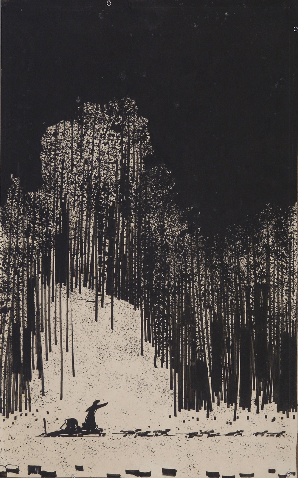 Иллюстрация к повести Владимира Канторовича «Детство нивха Ковгена». Лист 2