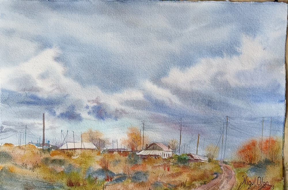 Художественные техники Гиви Манткавы. Акварель